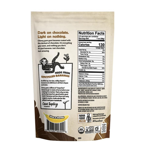 3.5 (Pack 3) Barnana Organic Dark Chocolate Dipped Chewy Banana Bites, Ounce Bag