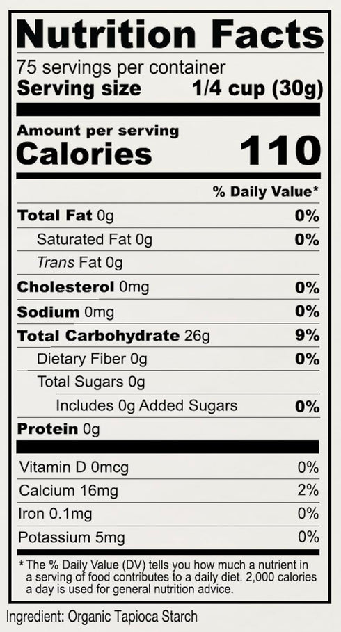 5lbs, Anthony's Organic Tapioca Flour Starch, Gluten Free & Non GMO