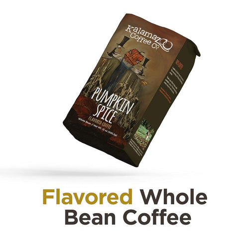 KALAMAZOO COFFEE COMPANY Pumpkin Spice Whole Bean Coffee - Seasonal Flavored Coffee | 12oz Bag (1 Pack)