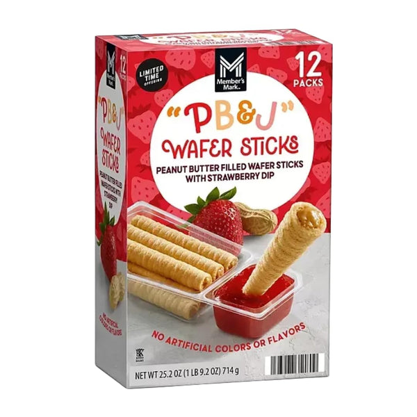 Generic Peanut Butter & Jelly Wafer Sticks, 2.1 oz, 12 Count (25.2 Ounce