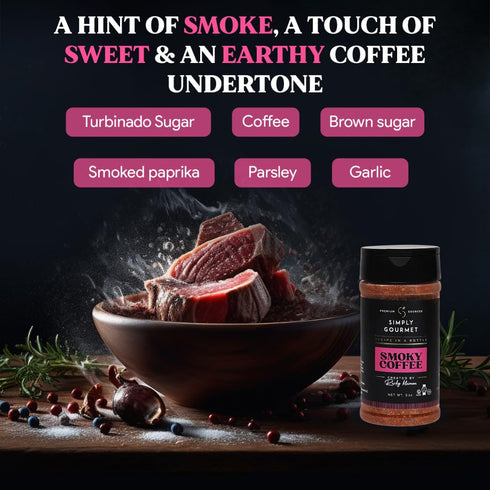 Smoky Coffee Spice: Premium Blend Spice for Gourmet Cooking, Versatile Culinary Season