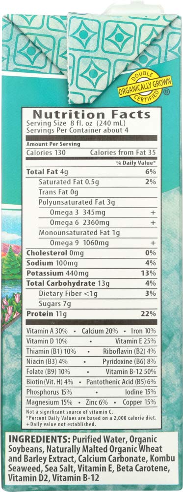 32 Eden Organic Soymilk Extra, Original, Ounce