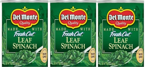 Generic Fresh Cut Leaf Spinach (Pack Of 3 Cans) 13.5 oz.