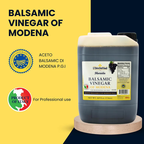 5 (169 oz), Packaging Repacking, Mariella Premium Aged Balsamic Vinegar of Modena, IGP Certified, liters fl Product