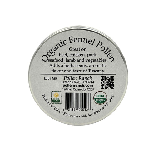 Pollen Ranch's Organic Fennel Pollen Spice, 0.5 oz Tin, Perfect for Cooking and Seasoning