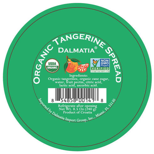 8.5 OZ DALMATIA IMPORTS Organic Tangerine Spread