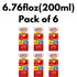 6.76floz(200ml) Pack 6 100% Kagome Tomato Juice No Salt Of Tomato