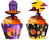 48 Pieces Halloween Cupcake Toppers Kit for Halloween Cake Decoration with Cupcake Wrappers
