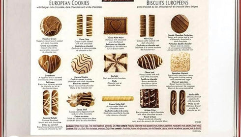 Generic 49.4 oz. Luxury European Chocolate Cookie Variety Festive Christmas Biscuit Assortment, Perfect for Valentines