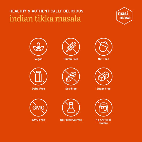 MASI MASA Indian Tikka Masala Spice Blend (3 Pack), Curry Seasoning for Simmer Sauce, Marinade or Rub, Vegan, No Gluten