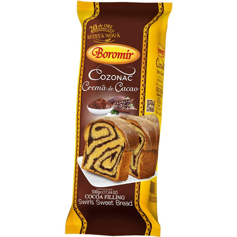 Boromir - Cozonac with Cocoa Filling Swirl Sweet - Bread 450 g