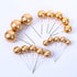 Mini Round Gold Balloon Cake Toppers, Cupcake Decorations for Birthday, Wedding, Anniversary, 25 PCS