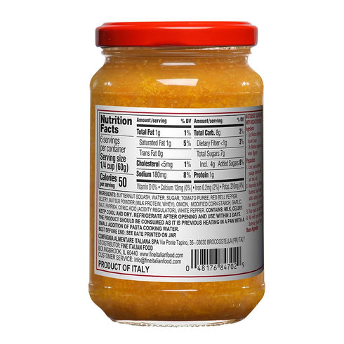 Mantova Butternut Squash Sauce, 12 oz (Pack of 2), All-Natural, Ready-to-Eat Pasta Sauce, Product of Italy