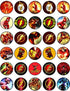 30 x Edible Cupcake Toppers Themed Speed Hero Collection of Edible Cake Decorations on Wafer Sheet