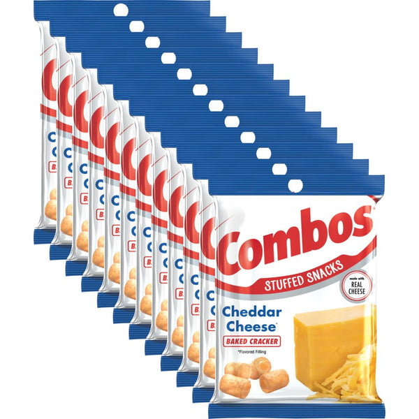 COMBOS Cheese Snacks - Cheddar Cheese and Crackers Snack Packs, Baked Cracker,