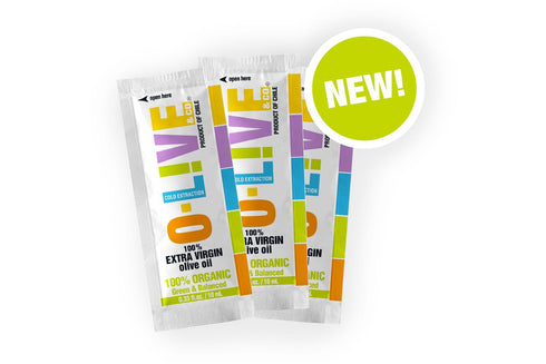 Packets- Pack 50 Packets O-Live&Co. USDA Organic Premium Extra Virgin Olive Oil of Sticks - Single Serve Shot