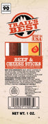Packs 1oz (20 Count) Trail's Best Twin Beef and Cheese - Each