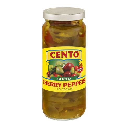 Cento Sliced Hot Cherry Peppers In Vinegar (2) - 12 oz.Jars
