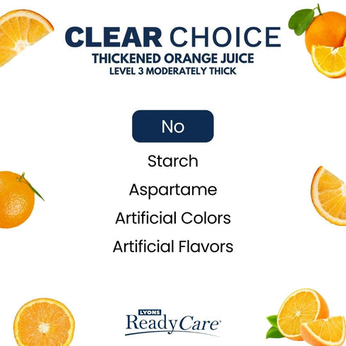 3 4 oz (48 pack) Lyons ReadyCare Thickened Orange Juice for Dysphagia & Swallowing Difficulty - Honey Consistency