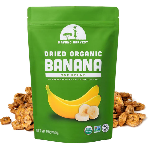 Mavuno Harvest Dried Banana Chips Fruit Snacks | Organic Dried Banana |