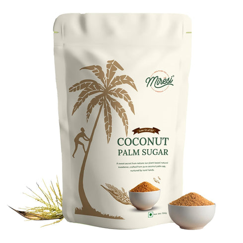 Miresi Natural & Organic Coconut Palm Sugar (350 g) - 100% Pure, Unrefined,