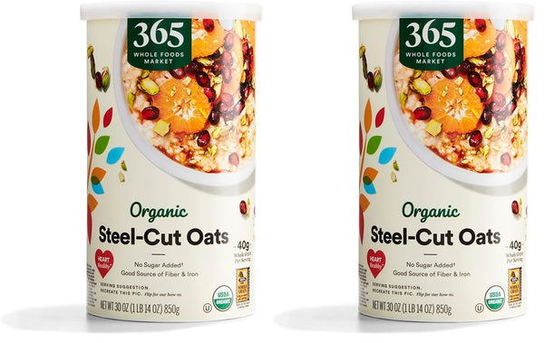 365 by Whole Foods Market, Organic Steel Cut Oats, 30 Ounce (Pack