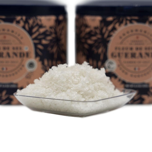 Gourmanity Fleur De Sel De Guerande, Premium Hand Harvested Finishing Salt, Authentic French Sea Salt, 4.4 oz (Pack of