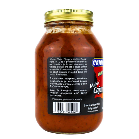 32oz (32oz (Pack 1)) Cajun Power Cajun Spaghetti Pasta Sauce, Jar Authentic Creole-Italian Recipe, Bold and Savory