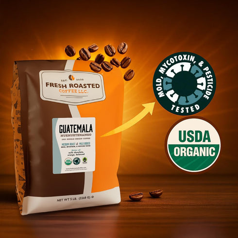 3rd 2 lb (32 oz) Fresh Roasted Coffee, Organic Guatemala | Single Origin, USDA Organic, Mold & Myco Party Tested