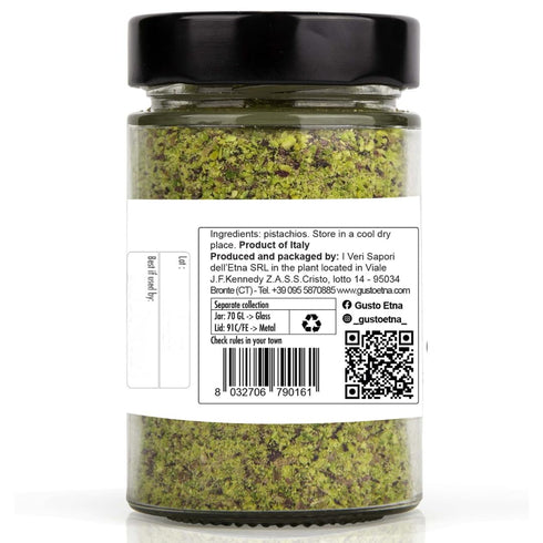 80 GUSTO ETNA Pistachio Flour, g, Sicilian Fine Chopped Pistachio Flour, Ground Pistachios, Pistachio Powder, Gluten