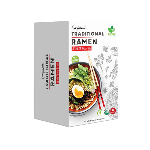 Big Green Organic Food - Organic Traditional Ramen, USDA Organic, Non-GMO, Vegan,