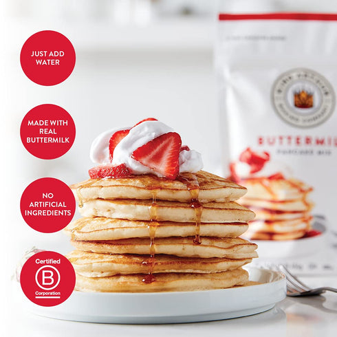 16 Oz King Arthur Buttermilk Pancake Mix Just Add Water, Sourced Non-GMO, Certified Kosher