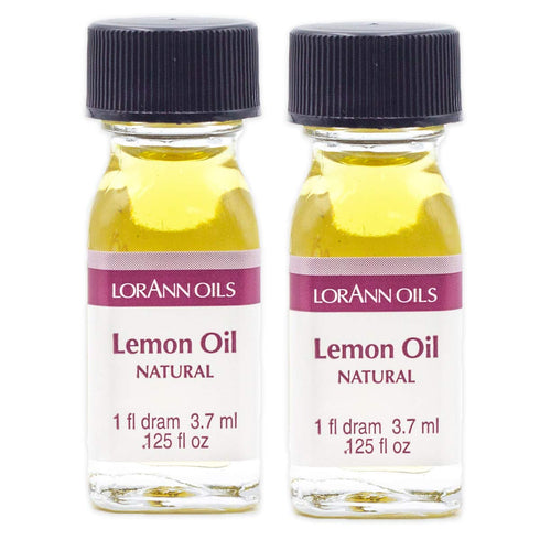 LorAnn Lemon Oil Super Strength, Natural Flavor, 1 dram (.0125 fl oz, 3.7 ml) - 2 Pack