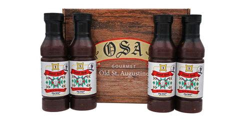 Sweet Heat Bar-B-Que Sauce Gift Box, Includes 4 Bottles, 12 oz Each