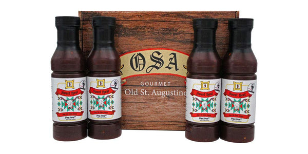 Sweet Heat Bar-B-Que Sauce Gift Box, Includes 4 Bottles, 12 oz Each