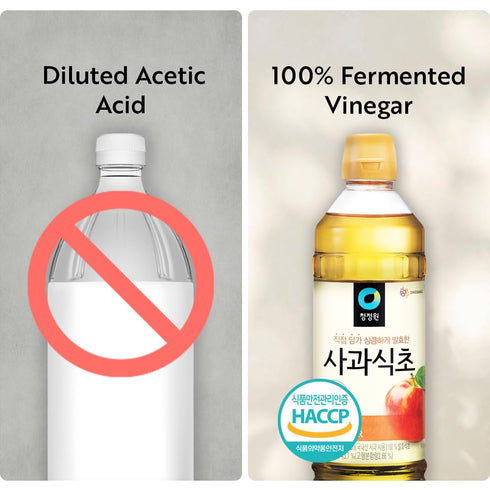 900ml) Chung Jung One O'Food Premium Korean Vinegar, Kitchen Essential Pantry Staple, Perfect for Salads (Apple