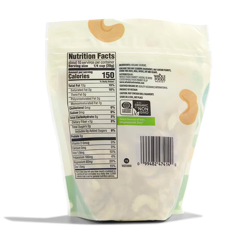 365 10 by Whole Foods Market, Organic Cashews, Ounce