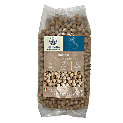 Del Colle Ceci Italian Chickpeas | 1.1lb (500g) - (Pack of 4)