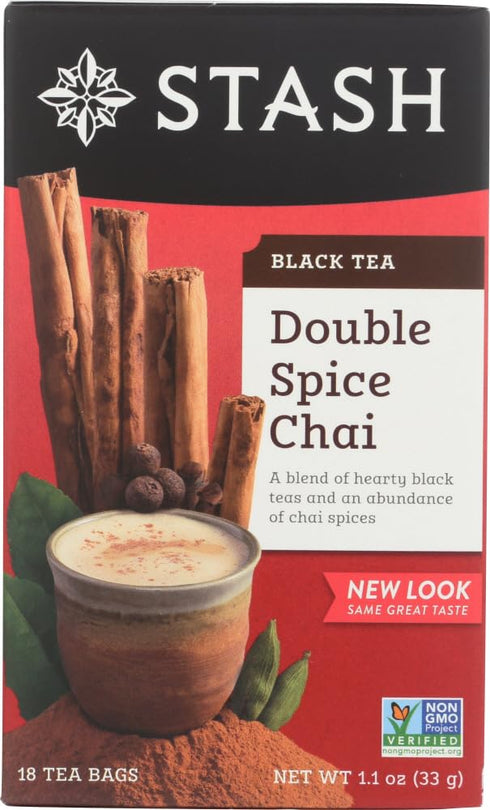 Stash Tea Double Spice Chai Black Tea, 18 Count Tea Bags in