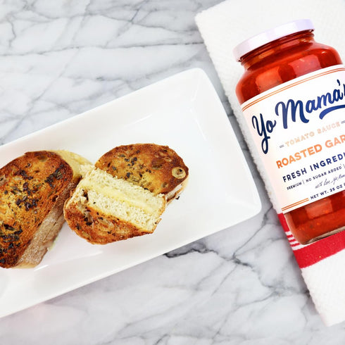 Pack (2) Yo Mama's Foods Keto Roasted Garlic Pasta Sauce - of - Vegan, No Sugar Added, Low Carb, Low Sodium, Gluten