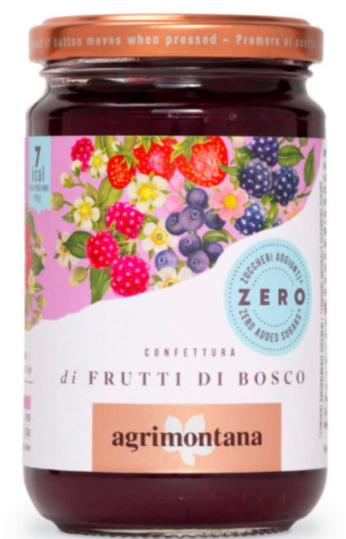 Generic Agrimontana Confettura di Frutti di Bosco, Wild Berries Jam, Zero Added Sugars,