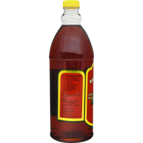 100% 32 oz Sadaf Red Wine Vinegar - Natural Red Wine Vinegar for Cooking & Food Flavoring - Kosher - Bottle