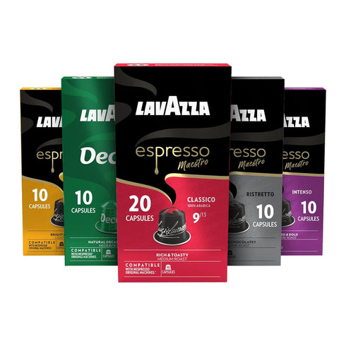 Lavazza Espresso Variety Pack of Aluminum Capsules Compatible with Nespresso* Original Machines,