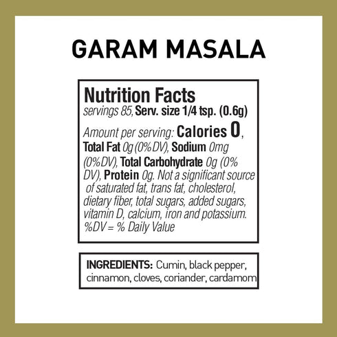 1.8 (Pack 6) Spice Hunter Garam Masala Blend, Ounce