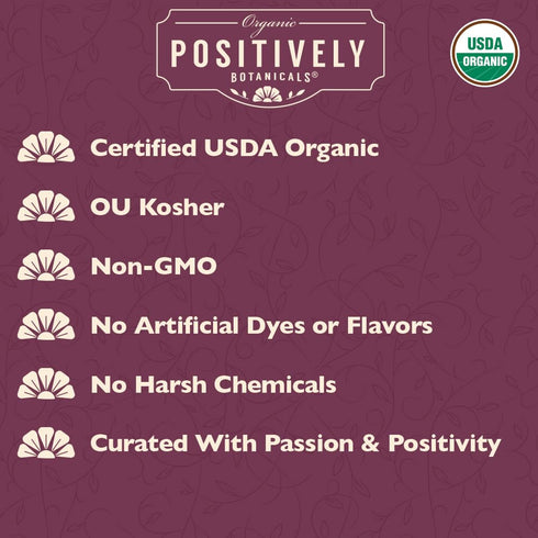 16 Organic Positively Botanicals Company, Passion Flower, Herbal Tea Loose Leaf Botanical, Ounce