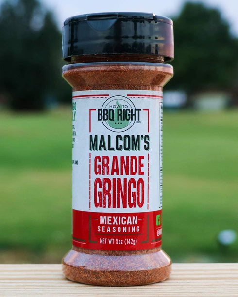 Grande Gringo by Malcom's | Spicy Mexican BBQ, Grill, Tacos, Dips, Margaritas Seasoning | 11 Ounces