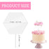 Yalikop 2 Pieces Acrylic Cake Topper Blank Clear DIY for Custom Wedding Birthday Festival Party, Hexagon Style