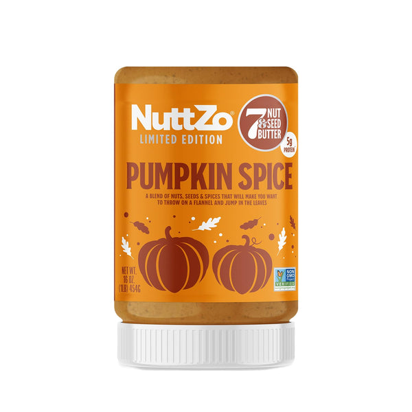 NuttZo Pumpkin Spice Power Fuel 7 Nuts and Seeds Butter, Seasonal Edition,