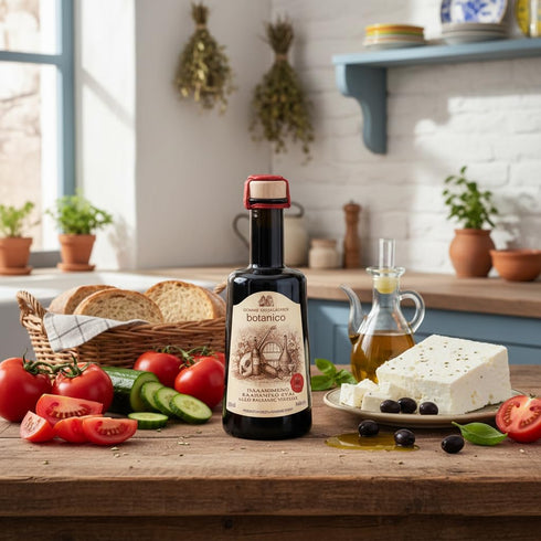ELIOVI 6 8.45 oz Botanico Organic Balsamic Vinegar - Aged Years in Oak Barrels from Greece for Complex Aromas