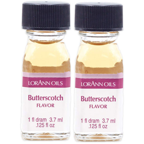LorAnn Oils Super Strength Flavoring - Butterscotch, Pack of 2, 0.125 fl oz - 4X Stronger for Candy Making